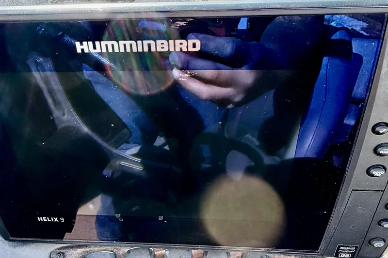 Slide: The Image of Humminbird Helix 9 fish finder on 2017 Crestliner 1850 SPORT FISH boat. - 18
