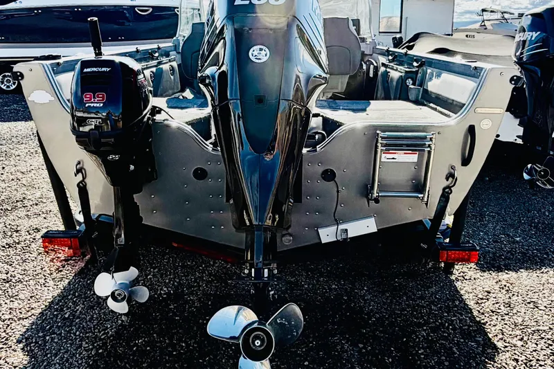 Slide: The Image of 2017 Crestliner 1850 Sport Fish boat with dual Mercury outboard motors. - 3
