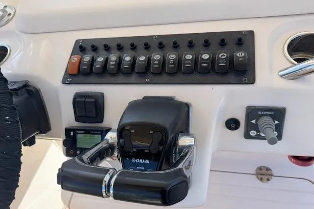 Slide: The Image of Control panel of 2007 Grady-White Bimini 306 boat with Yamaha throttle. - 36