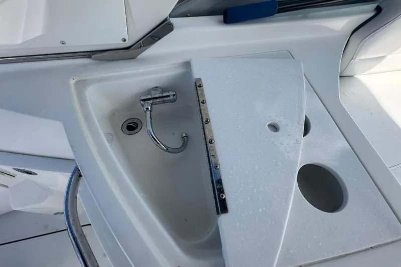 Slide: The Image of Control panel of a 2016 Monterey 295 Sport Yacht with switches and cables. - 23