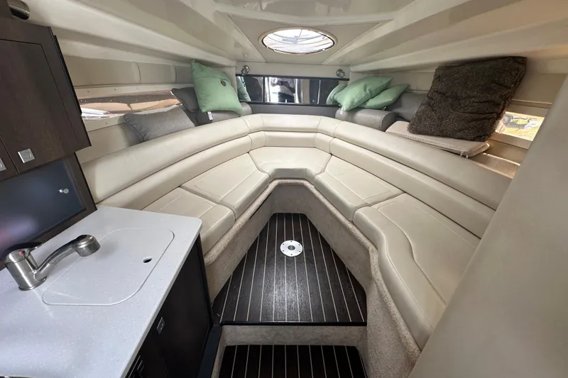 Slide: The Image of Control panel of a 2016 Monterey 295 Sport Yacht with various labeled switches. - 51