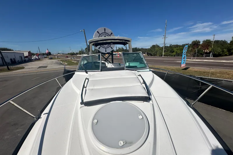 Slide: The Image of Bow view of 2016 Monterey 295 Sport Yacht, showcasing deck and anchor. - 81