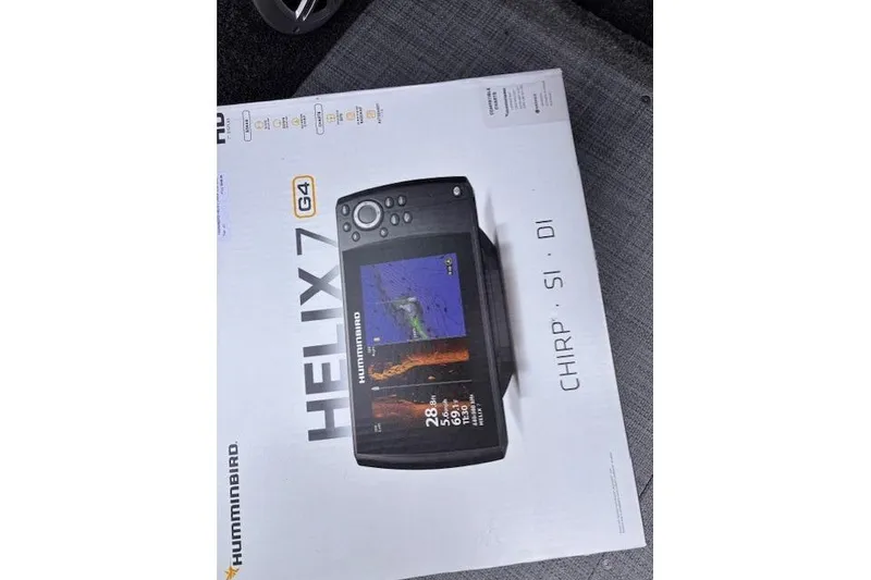 Slide: The Image of Box of Humminbird Helix 7 G4 fish finder on Alumacraft Competitor 165 Sport 2024. - 5