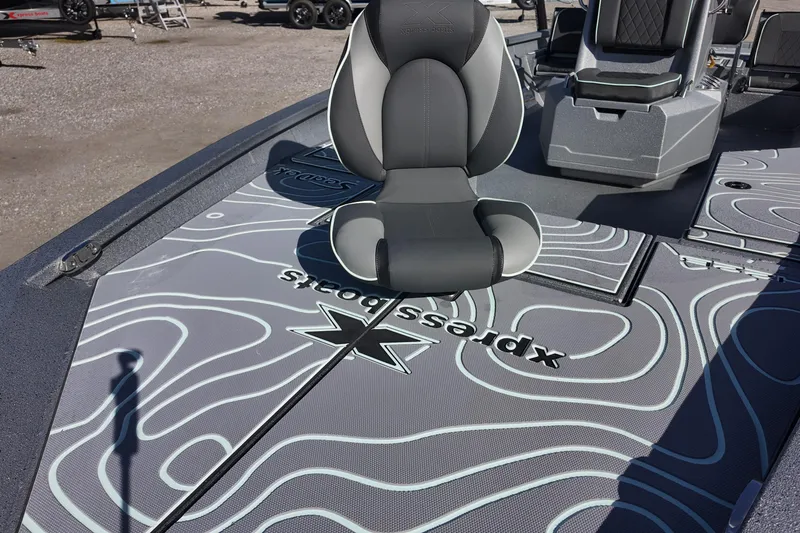 Slide: The Image of 2026 Xpress H22B Bay boat interior with stylish seating and custom deck design. - 15