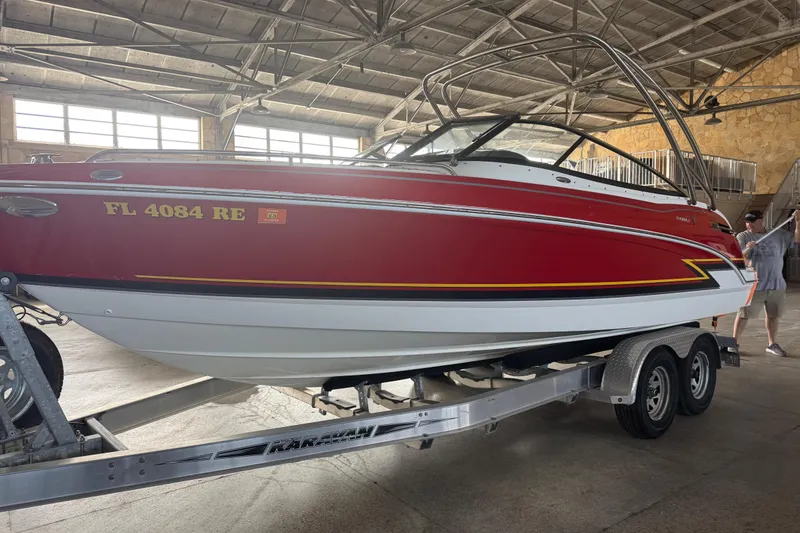 Slide: The Image of 2017 Formula 240 Bowrider boat interior with steering wheel and dashboard controls. - 21