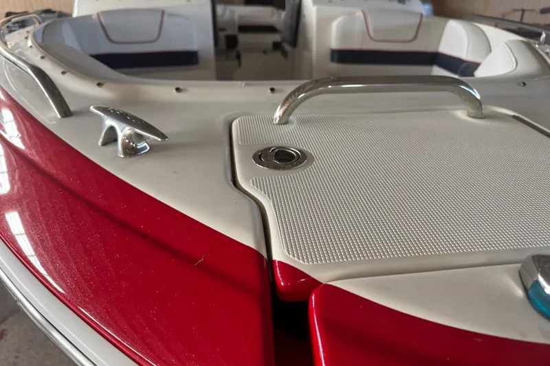 Slide: The Image of Dashboard gauges of a 2017 Formula 240 Bowrider boat, featuring trim and fuel indicators. - 25