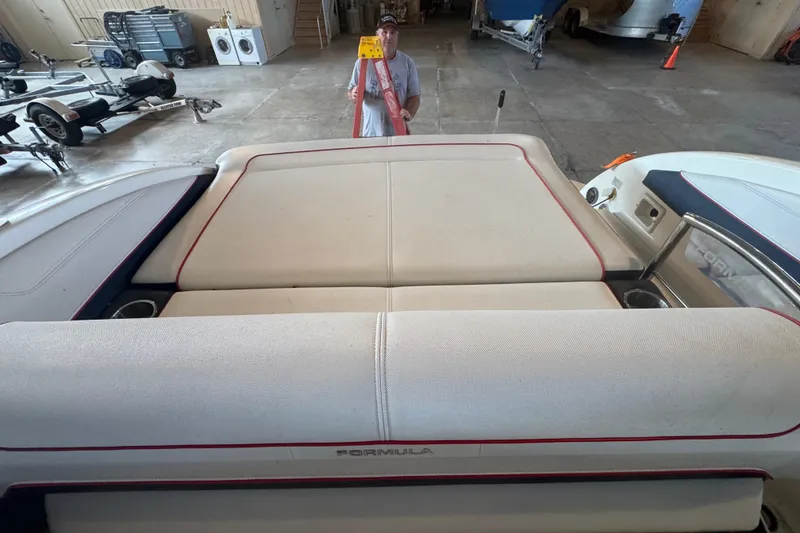 Slide: The Image of Engine of a 2017 Formula 240 Bowrider boat, featuring an 8.2 MAG engine. - 46