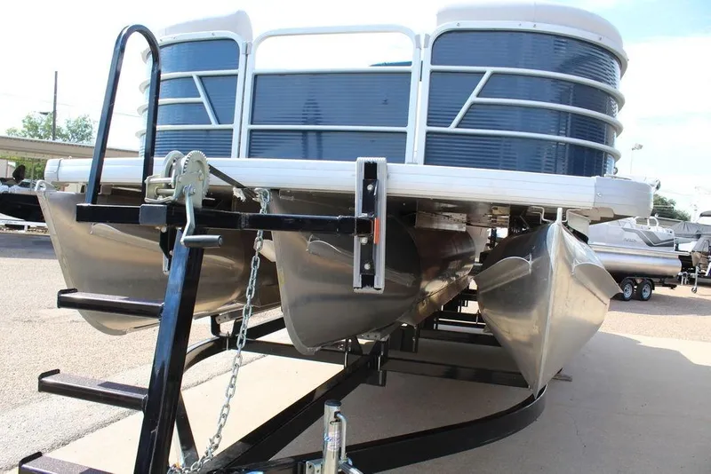 Slide: The Image of 2023 Godfrey Sweetwater 2286 C Sport Tube pontoon boat on trailer. - 5