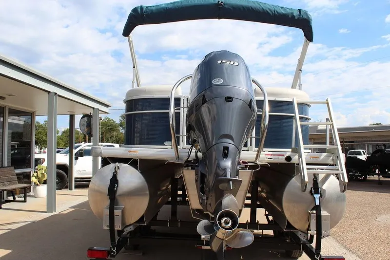 Slide: The Image of 2023 Godfrey Sweetwater 2286 C Sport Tube pontoon boat with Yamaha outboard motor. - 9