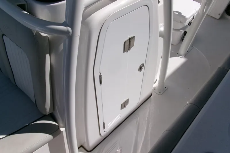 Slide: The Image of 2024 Sea Fox 248 Commander boat interior storage compartment. - 14