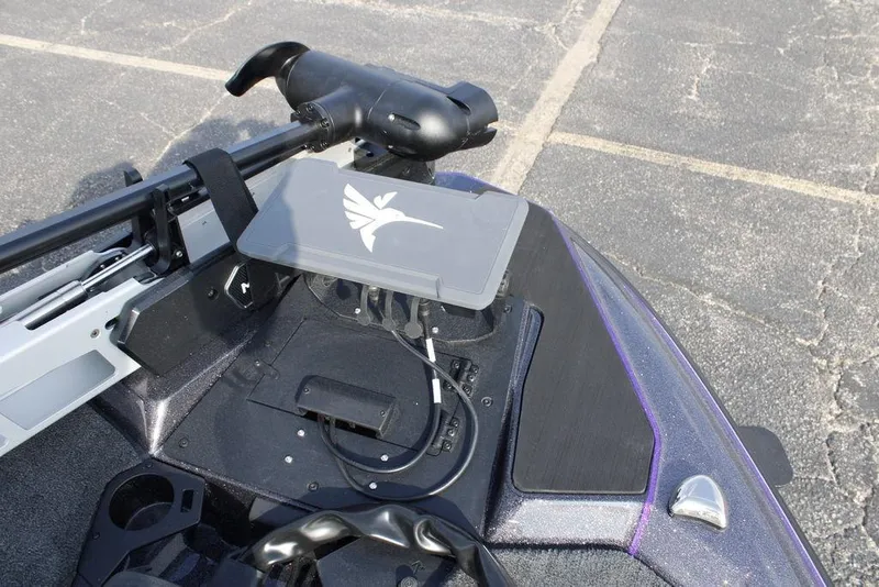 Slide: The Image of 2026 Skeeter ZXE20 boat dashboard with advanced controls and sleek design. - 17