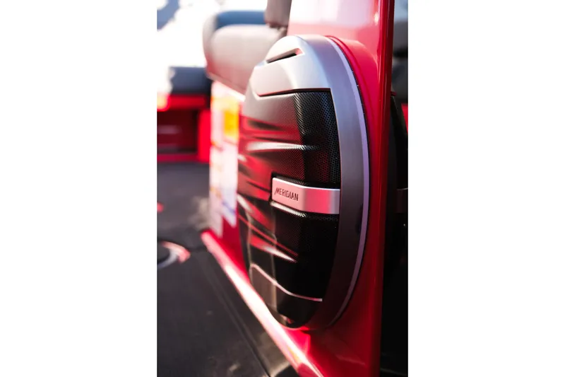 Slide: The Image of 2026 MasterCraft NXT22 boat interior with premium Meridian speaker system. - 23