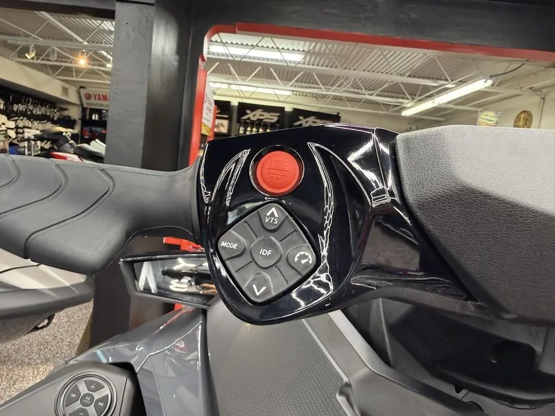 Slide: The Image of Close-up of 2026 Sea-Doo GTX 230 controls. - 13