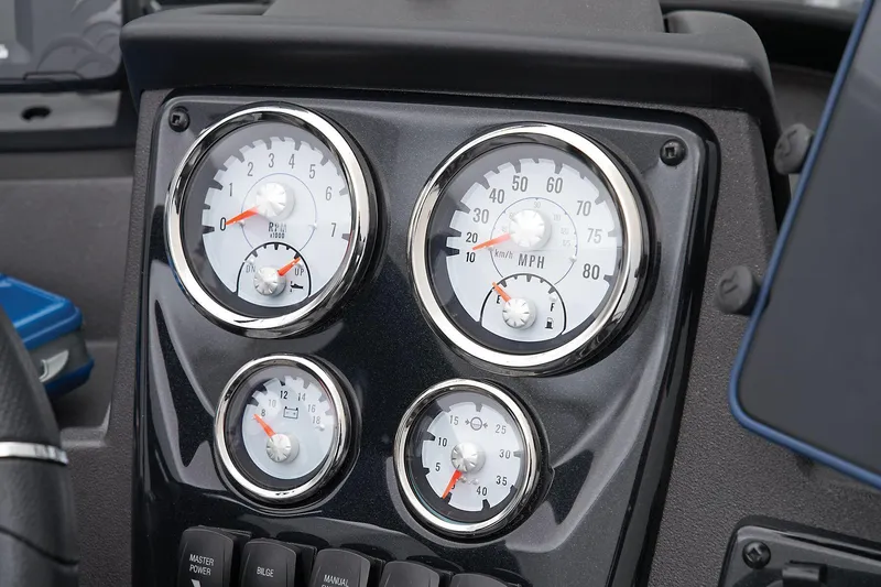 Slide: The Image of 2026 Tracker Targa V-18 WT boat storage compartment, open and empty. - 25