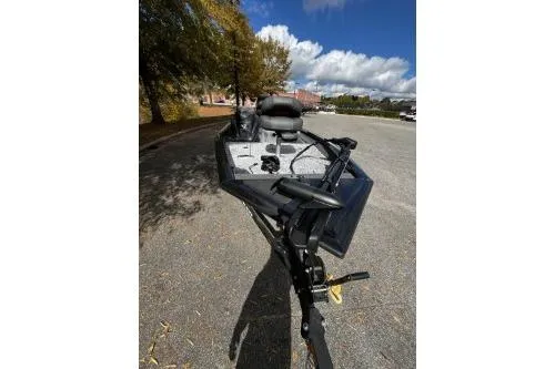 Slide: The Image of 2026 Tracker Pro Team 175 Crappie Edition boat parked on a sunny day. - 5