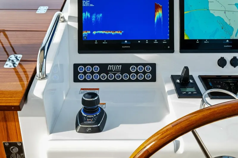 Slide: The Image of Luxurious interior of 2025 MJM 42 yacht with ocean view and elegant seating. - 10