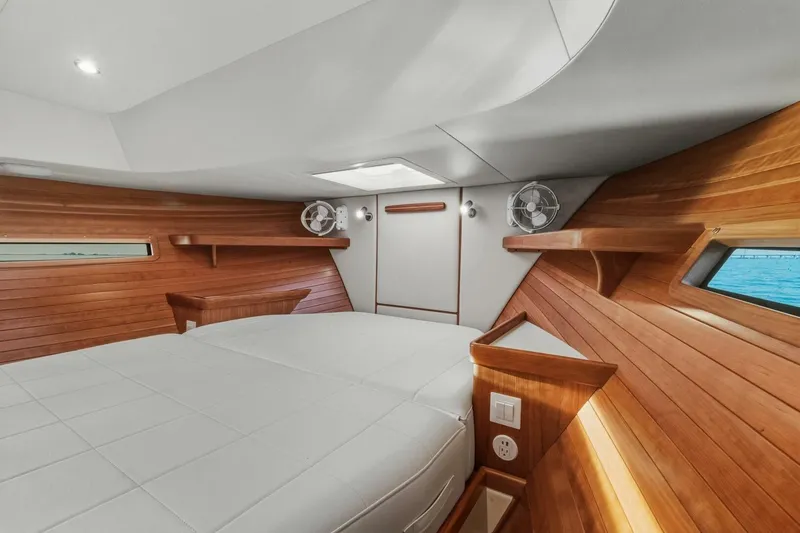 Slide: The Image of Modern shower area in 2025 MJM 42 yacht, featuring sleek fixtures and glass door. - 20