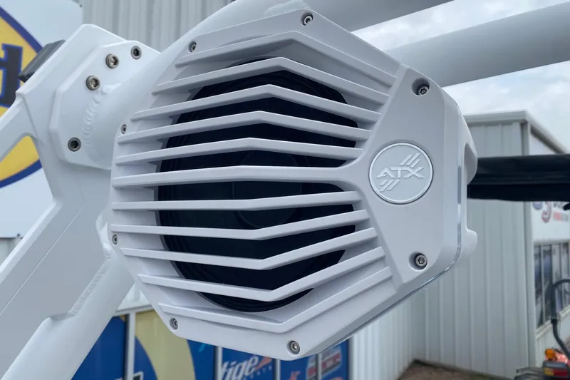 Slide: The Image of Close-up of ATX Surf Boats 24 Type-S 2026 speaker grille. - 11