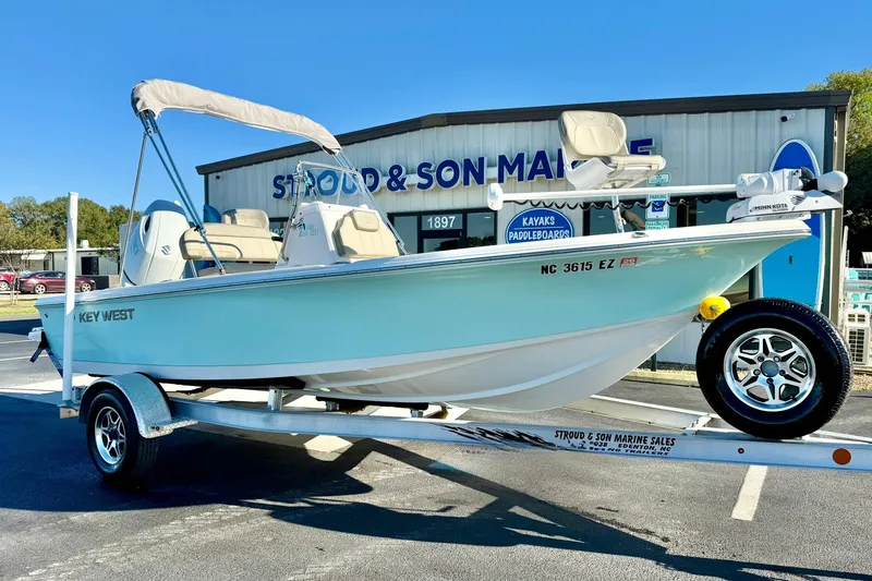 The Image of 2023 Key West 188 Bay Reef boat on trailer at Stroud & Son Marine. - 1