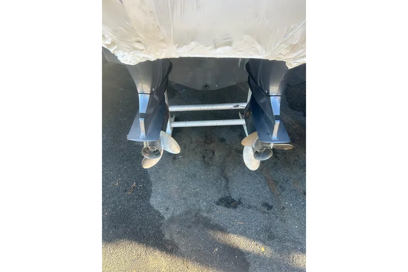 Slide: The Image of Interior view of 2015 Sailfish 290 CC boat under cover. - 26