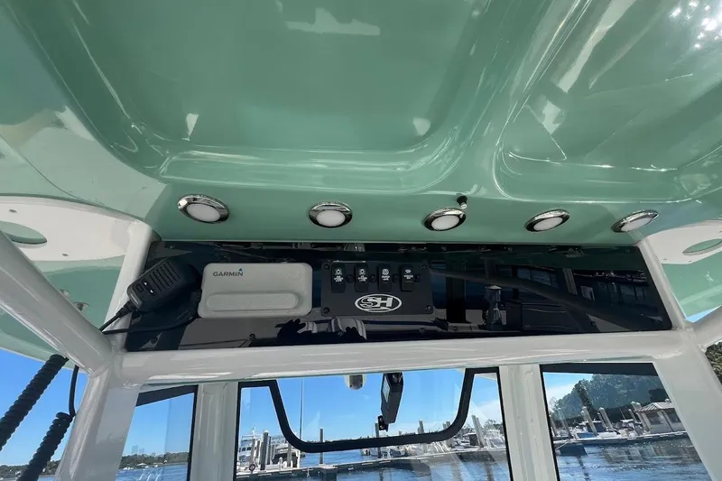 Slide: The Image of Yamaha display showing trip data on 2023 Sea Hunt Ultra 305 SE boat. - 4