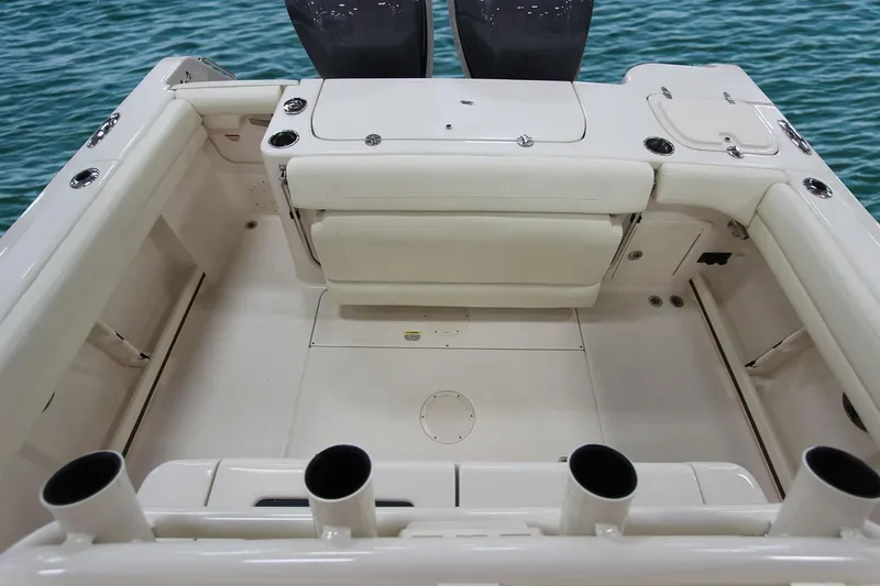 Slide: The Image of Manufacturer Provided Image: 2020 Grady-White Canyon 271 boat deck with rod holders and seating. - 35