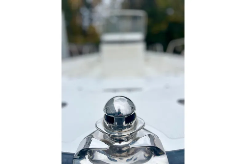 Slide: The Image of Close-up of a 2020 Boston Whaler 210 Montauk engine label. - 11