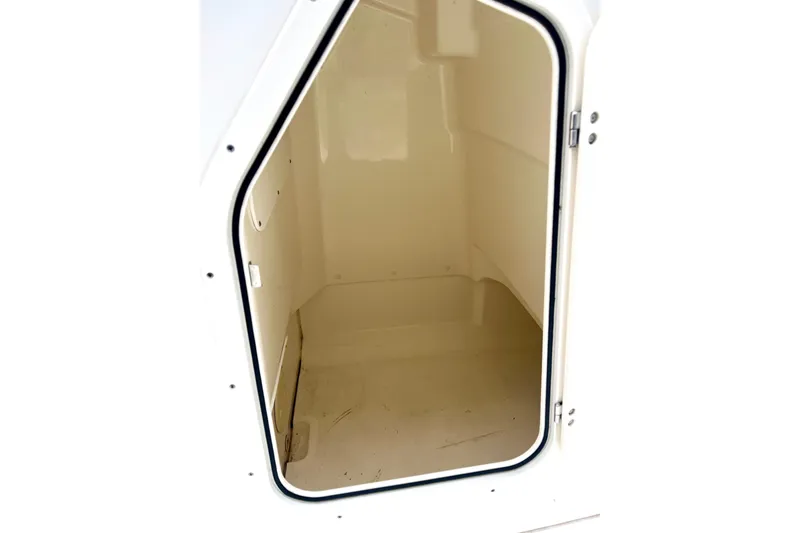 Slide: The Image of Battery compartment of a 2020 Boston Whaler 210 Montauk boat. - 24