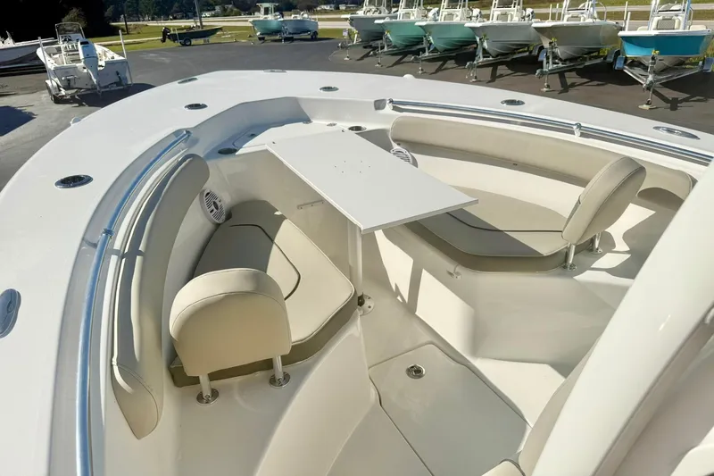 Slide: The Image of 2026 Key West 244 Center Console boat with modern helm and seating. - 14