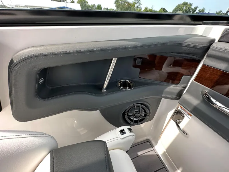 Slide: The Image of Interior detail of 2023 Chaparral 270 OSX boat, featuring sleek design and modern finishes. - 41