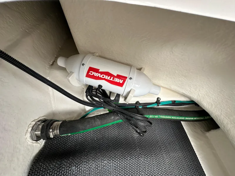 Slide: The Image of Bilge area of 2023 Chaparral 270 OSX with Metrovac component and wiring. - 46