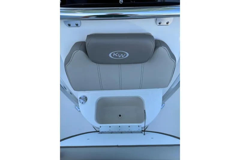 Slide: The Image of 2022 Key West 203 FS boat seat with integrated storage compartment. - 7