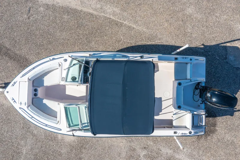 Slide: The Image of Overhead view of 1999 Grady-White Tournament 192 boat on pavement. - 6