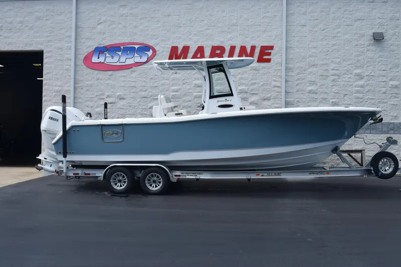 The Image of 2026 Sea Hunt Gamefish 27 Coffin Box boat on trailer at GSPS Marine dealership. - 1