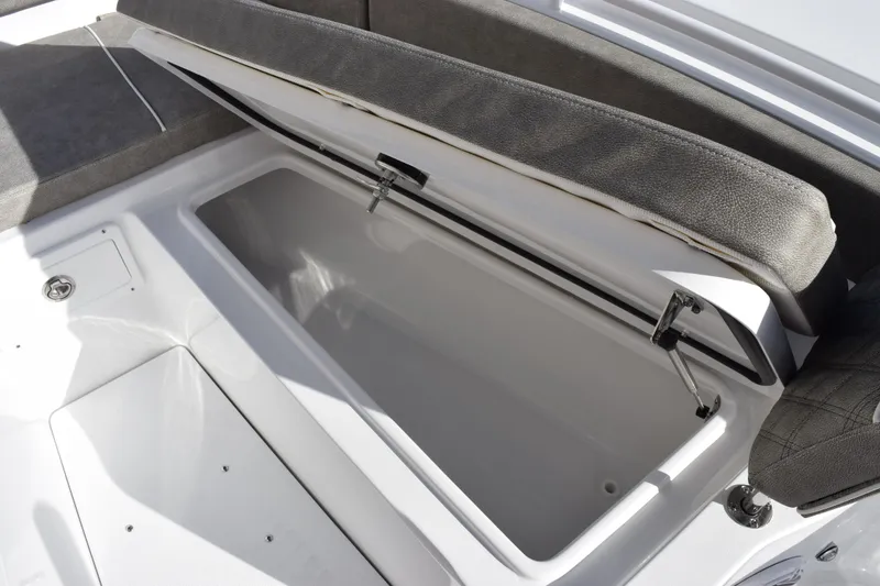 Slide: The Image of Open storage compartment on 2026 Sea Hunt Ultra 285 SE boat. - 20