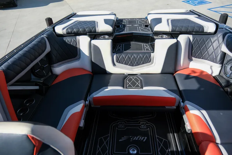 Slide: The Image of 2021 Tigé 21ZX boat interior with stylish seating and modern design. - 17