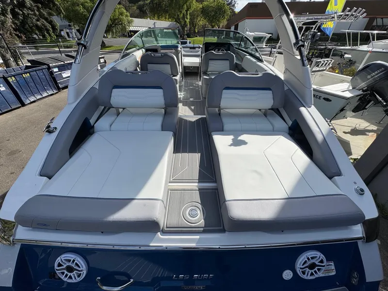 Slide: The Image of 2025 Regal LS9 Surf boat interior with luxurious seating and modern design. - 38