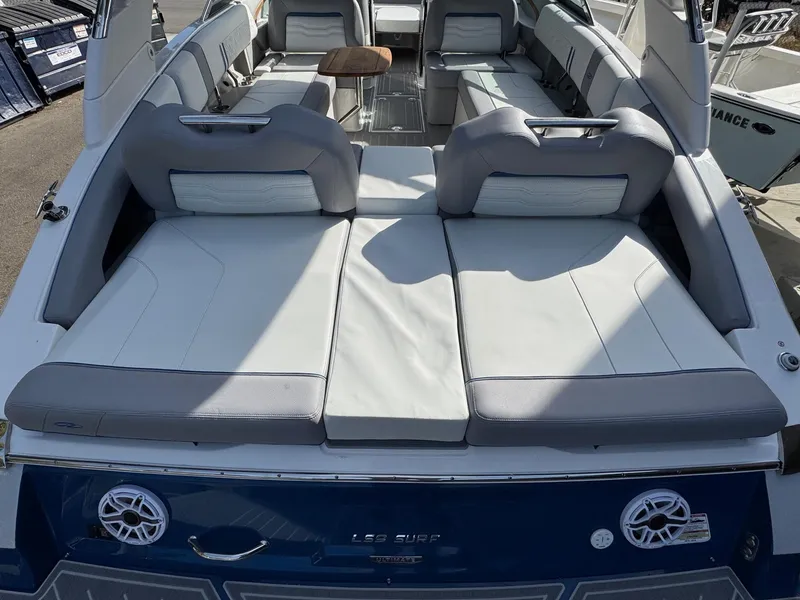 Slide: The Image of 2025 Regal LS9 Surf boat interior with spacious seating and modern design. - 45