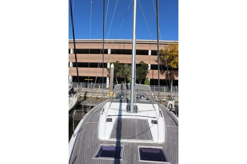 Slide: The Image of Modern bathroom in 2021 Beneteau Oceanis Yacht 54, featuring sleek shower and vanity. - 24