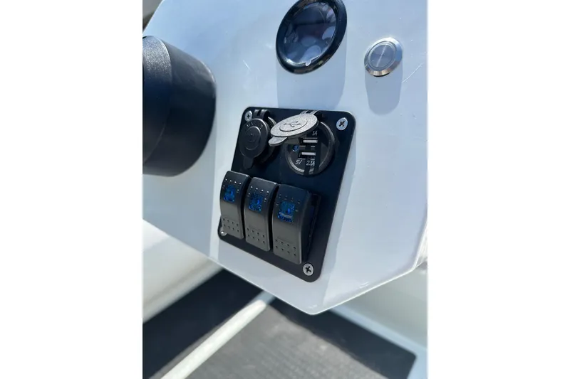 Slide: The Image of Control panel of 2026 East Marine NEW 320 boat with Linergy electric motor. - 10