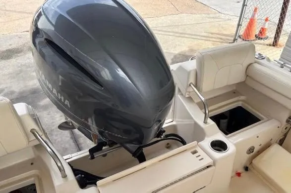 Slide: The Image of 2015 Grady-White Adventure 208 boat with Yamaha outboard motor, interior view. - 10