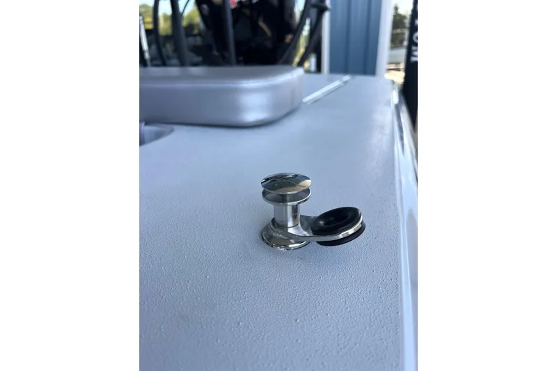Slide: The Image of Close-up of a 2026 Chittum Skiffs 21 Islamorada boat deck detail. - 10