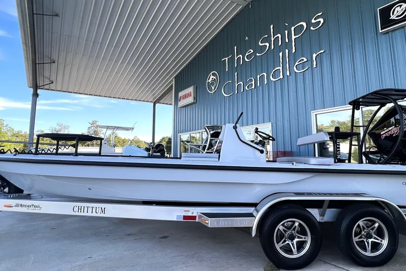 Slide: The Image of 2026 Chittum Skiffs 21 Islamorada boat on trailer at The Ships Chandler dealership. - 32