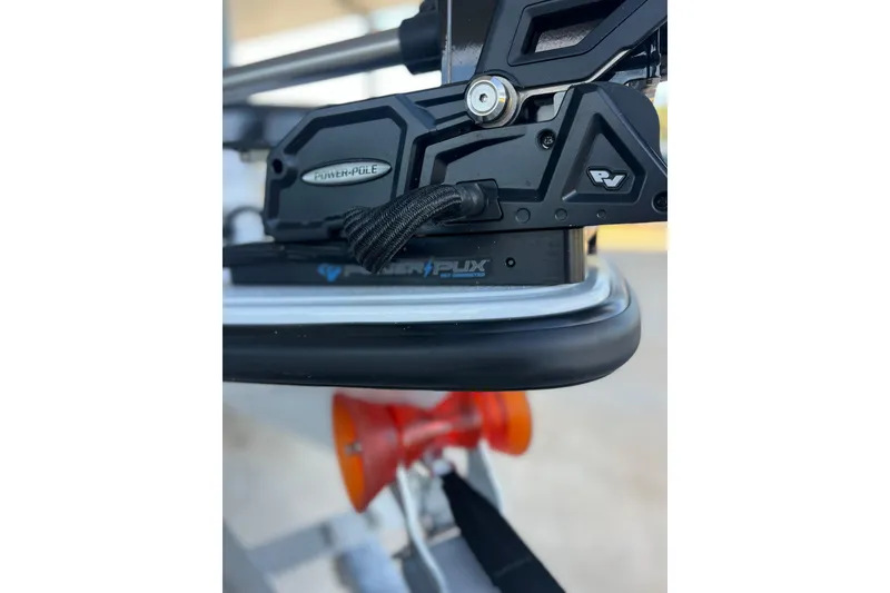 Slide: The Image of Close-up of Power-Pole system on 2026 Chittum Skiffs 21 Islamorada boat. - 5