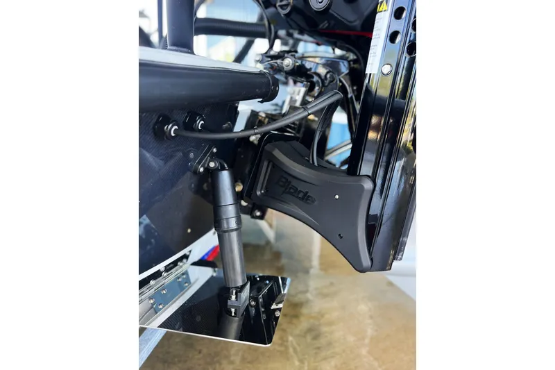 Slide: The Image of Close-up of 2026 Chittum Skiffs 21 Islamorada boat motor components. - 8