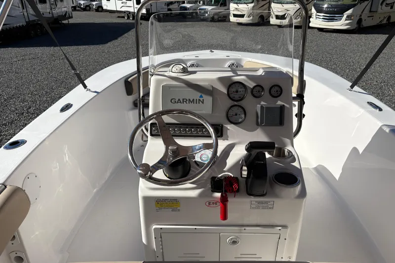 Slide: The Image of 2022 Tidewater 180 CC Adventure boat console with Garmin navigation system. - 7