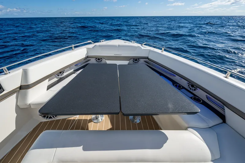 Slide: The Image of 2022 Formula 380 Super Sport Crossover OB boat interior with ocean view. - 22