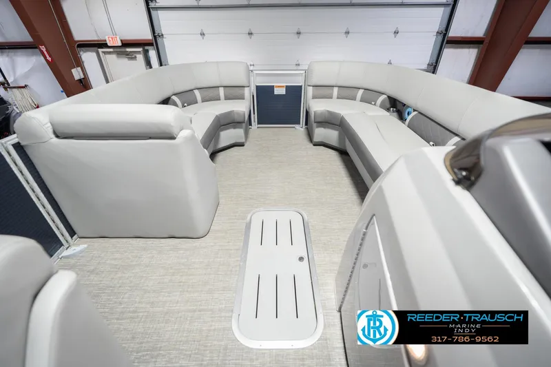 Slide: The Image of Interior of 2024 Bennington 23 LSB pontoon boat with spacious seating. - 20