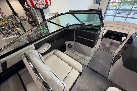 Slide: The Image of 2020 Regal 2800 Bowrider interior with sleek seating and modern design. - 12