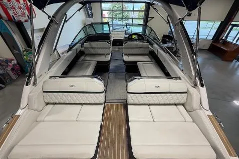 Slide: The Image of 2020 Regal 2800 Bowrider interior with luxurious seating and modern design. - 7